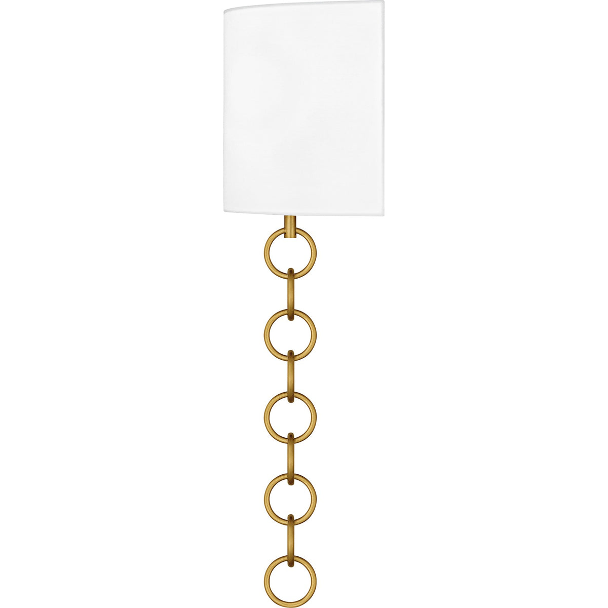 Quoizel Baynes 22in 2-Light Wall Sconce | Traditional Brushed Gold and White Fabric | Hallway & Bedroom | 13 x 6 x 22.75 in | Model QW6798BRG