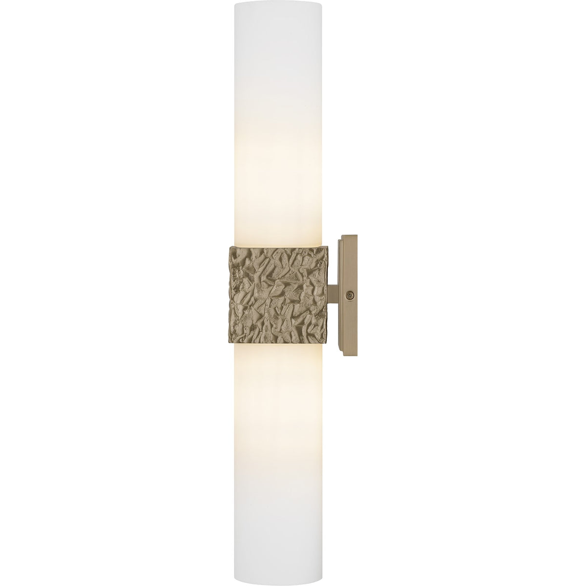 Quoizel Arline 24in 2-Light Wall Sconce | Modern Bronze Gold and Opal Etched Glass | Bedroom & Hallway Accent Light | Model QW6800BGD
