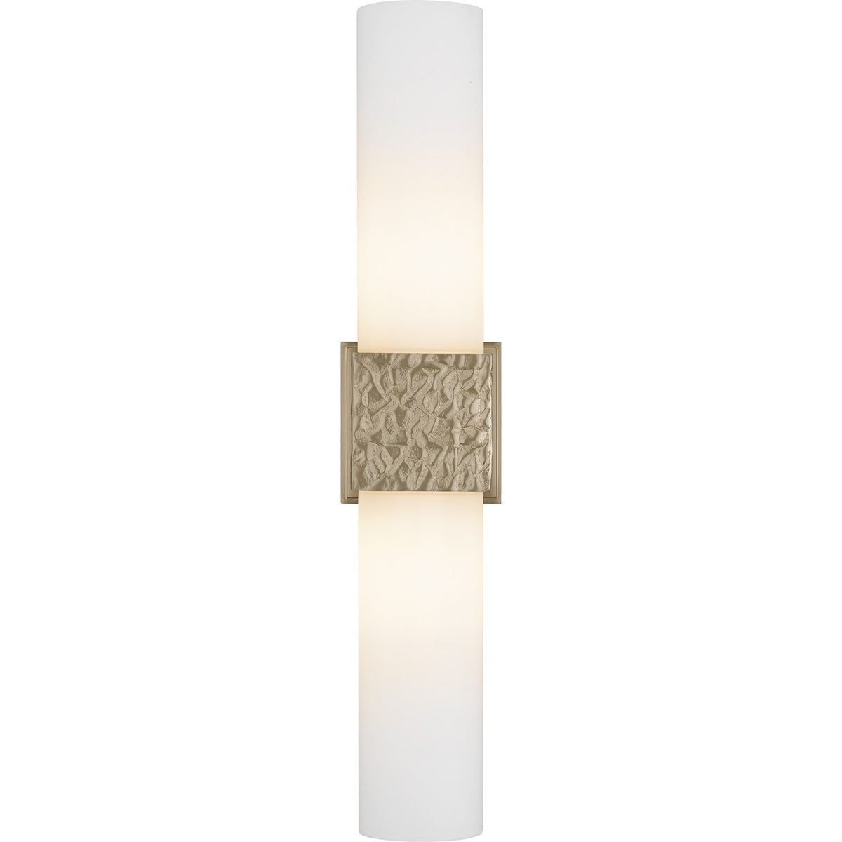 Quoizel Arline 24in 2-Light Wall Sconce | Modern Bronze Gold and Opal Etched Glass | Bedroom & Hallway Accent Light | Model QW6800BGD