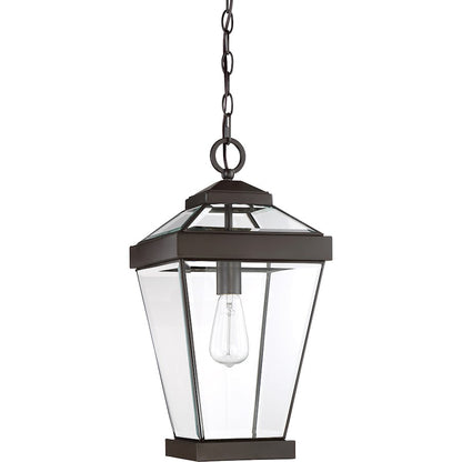 Quoizel Ravine 1 Light Large Outdoor Hanging Lantern, Western Bronze