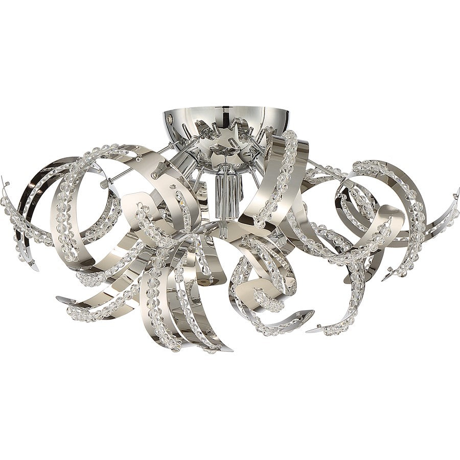 Quoizel Ribbons 4 Light Flush Mount in CRC