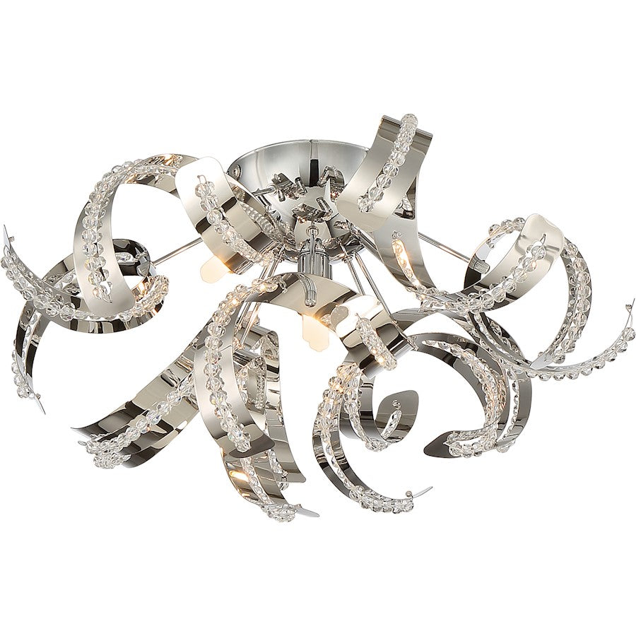 Quoizel Ribbons 4 Light Flush Mount in CRC