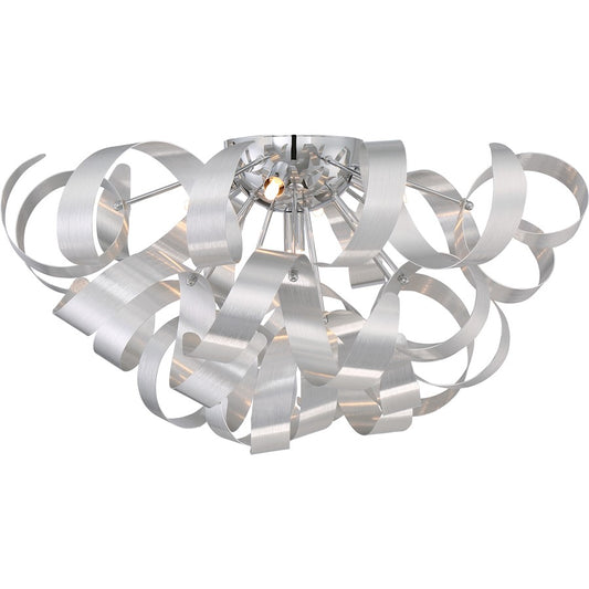 Quoizel Ribbons 5 Light Flush Mount in Millenia