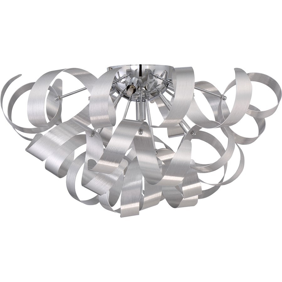 Quoizel Ribbons 5 Light Flush Mount in Millenia