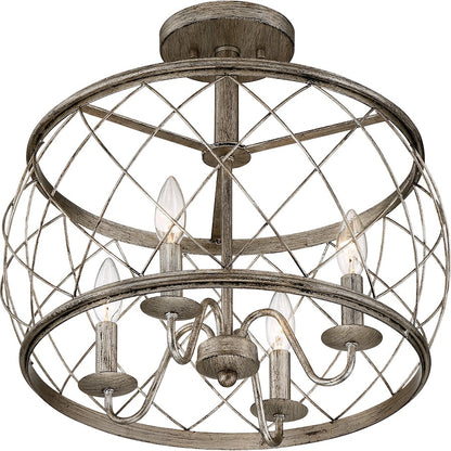 Quoizel Dury 4 Light Semi-Flush Mount
