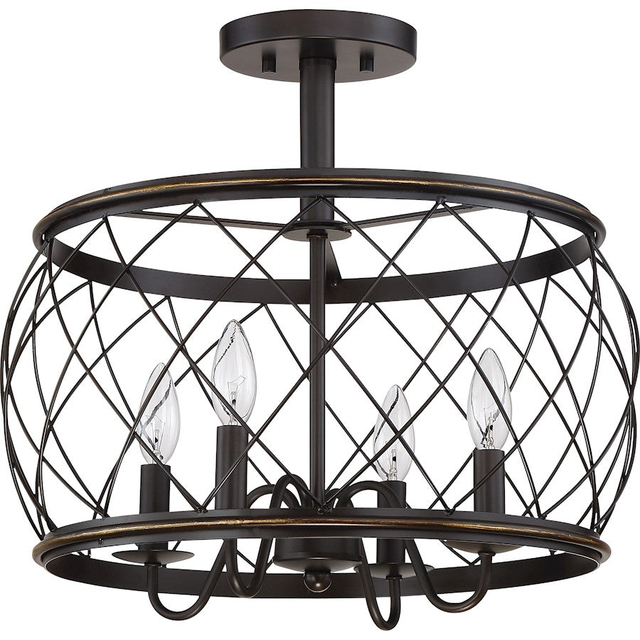 Quoizel Dury 4 Light Semi-Flush Mount