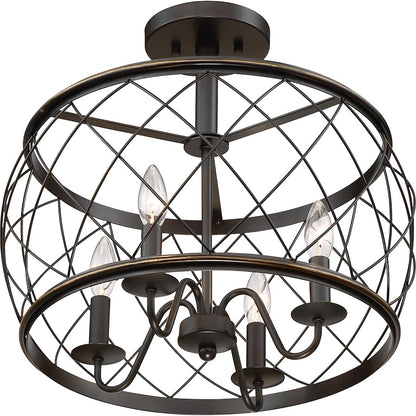 Quoizel Dury 4 Light Semi-Flush Mount
