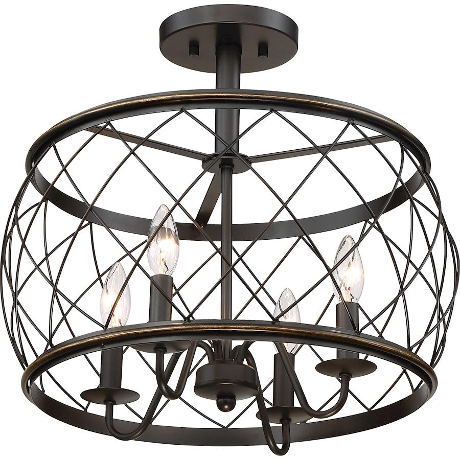 Quoizel Dury 4 Light Semi-Flush Mount