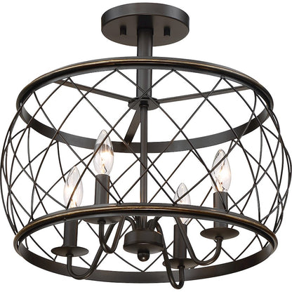 Quoizel Dury 4 Light Semi-Flush Mount