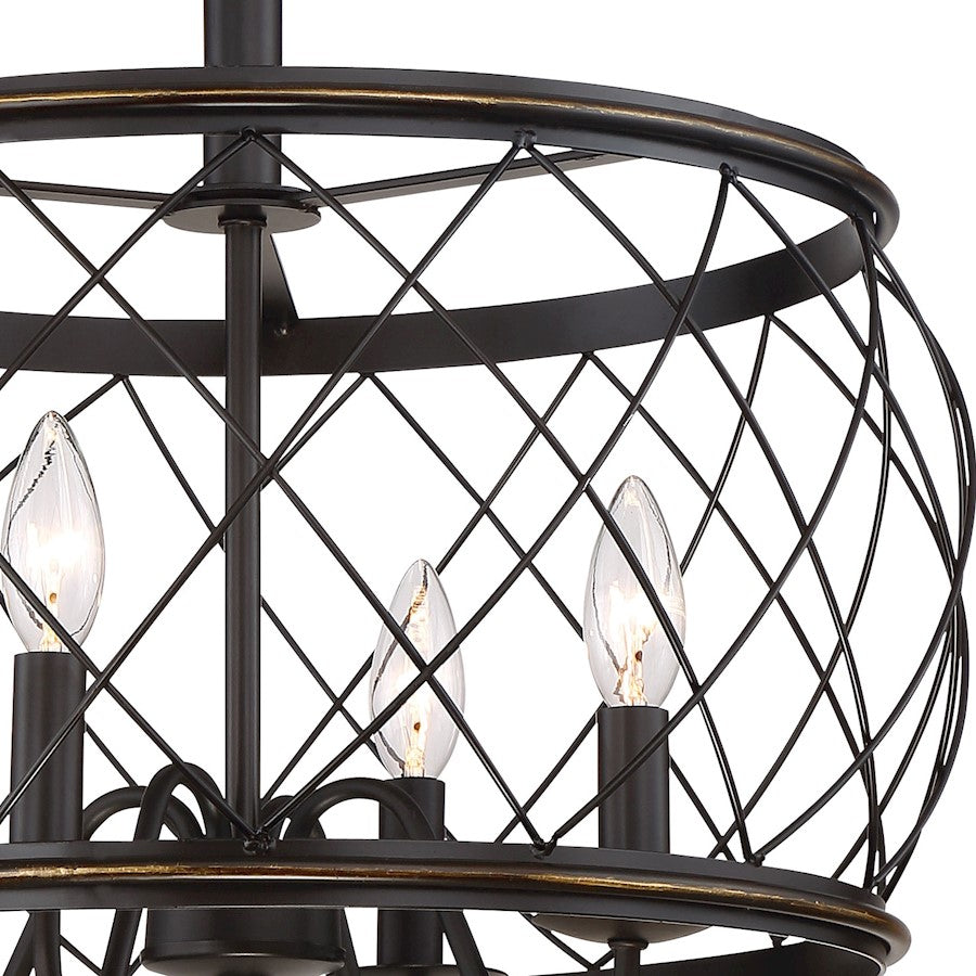 Quoizel Dury 4 Light Semi-Flush Mount