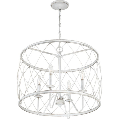 4 Light Pendant, Antique White