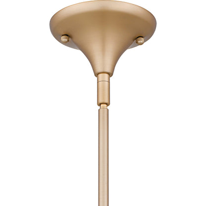 Quoizel Remy 16in 4-Light Chandelier | Modern Bronze Gold and White Flower Steel | Dining Room & Foyer | 16 x 16 x 12.75 in | Model REY5016BGD
