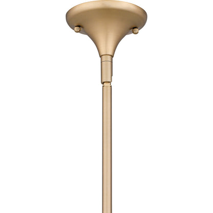 Quoizel Remy 30in 6-Light Chandelier | Modern Bronze Gold Steel and White Flower | Dining Room & Living Room | 30 x 30 x 21.5 in | Model REY5030BGD