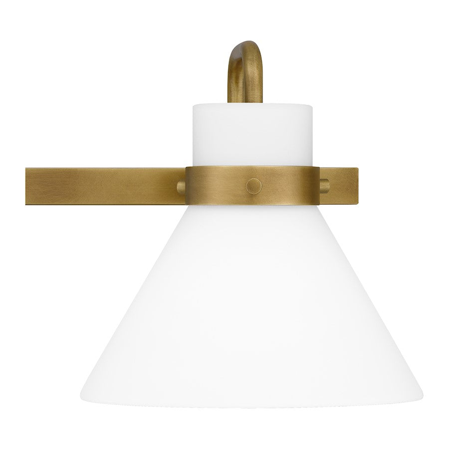 Quoizel Regency 3 Light Bath Vanity, Weathered Brass/Opal Etched