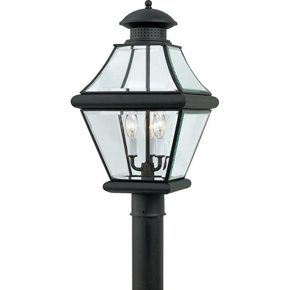Quoizel 3 Light Rutledge Post Lights in Mystic Black