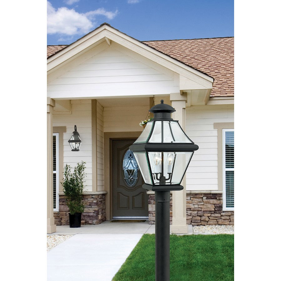 Quoizel 3 Light Rutledge Post Lights in Mystic Black