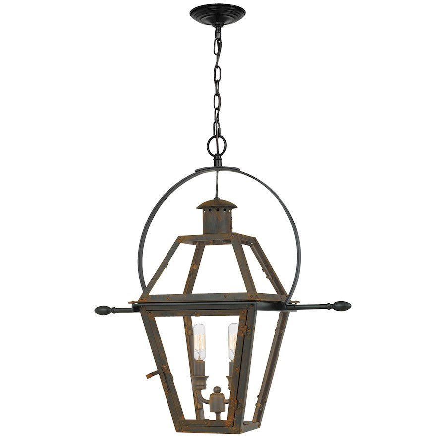 Quoizel Rue De Royal 2 Light Outdoor Hanging Lantern