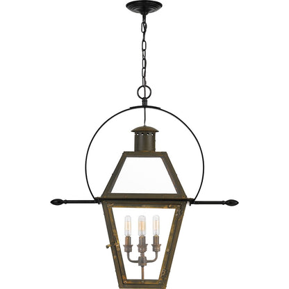 Quoizel Rue De Royal 4 Light Outdoor Hanging Lantern, Bronze