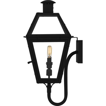 Quoizel Rue De Royal 24in 2-Light Outdoor Lantern | Traditional Earth Black and Clear Glass | Entryway & Porch | Model RO8311EK
