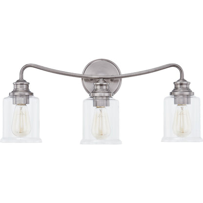 Quoizel Rover 3 Light Bath Vanity, Polished Antique Nickel