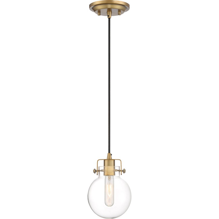 Mini Pendant, Weathered Brass