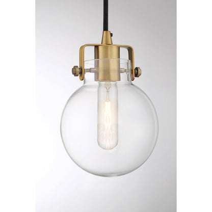 Mini Pendant, Weathered Brass