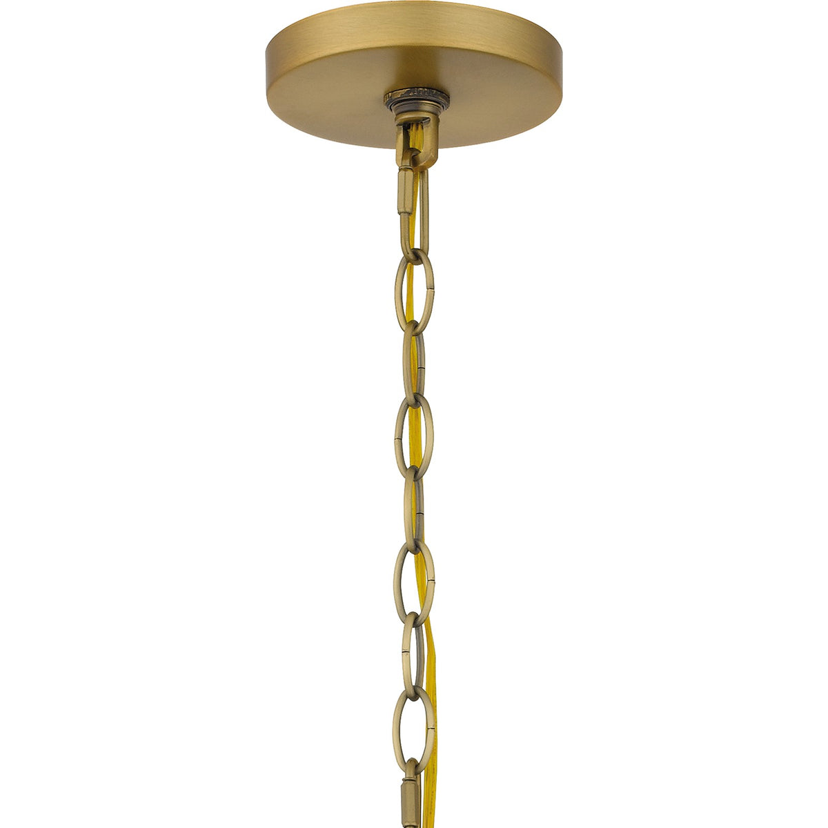 Quoizel Sunday 28in 6-Light Chandelier | Glam Aged Brass and Clear Crystal Glass | Dining Room & Foyer | 28 x 28 x 31.5 in | Model SDY5028AB