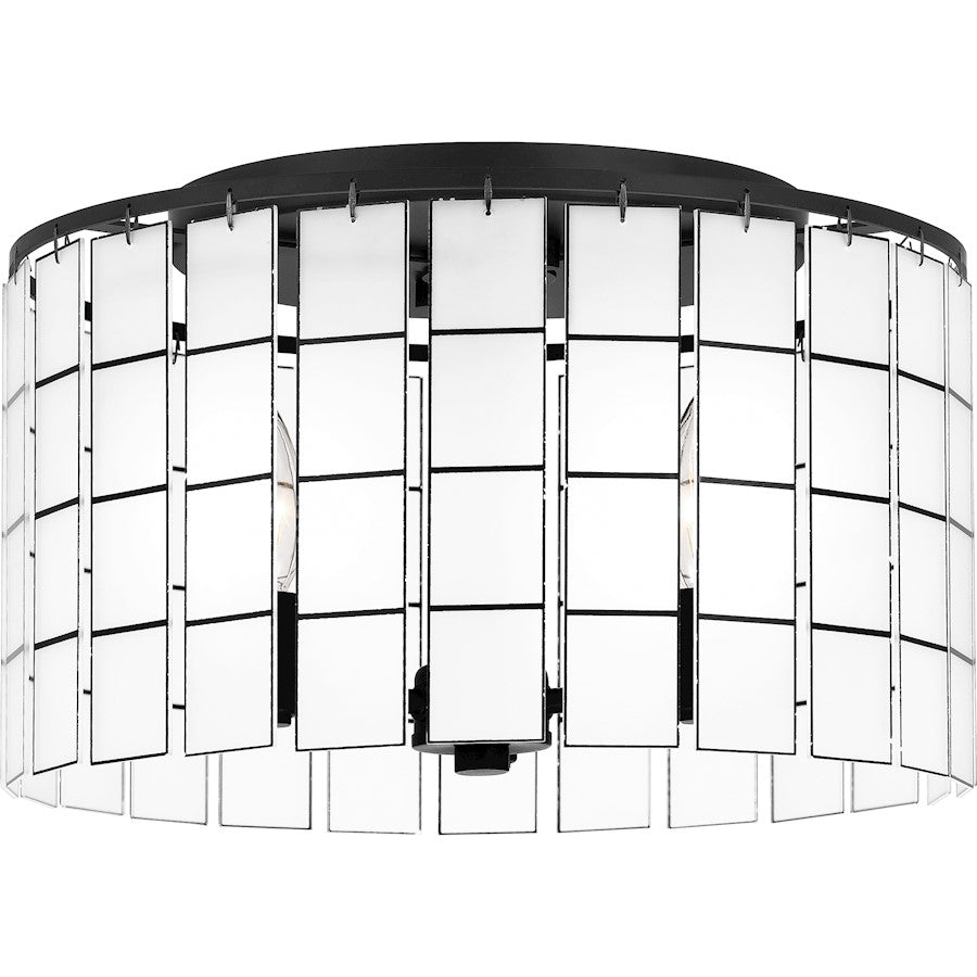 Quoizel Seigler 3 Light Semi-Flush Mount, Matte Black