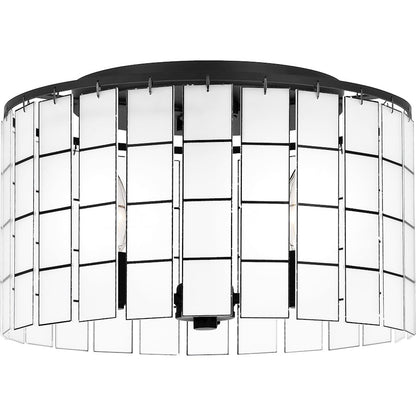 Quoizel Seigler 3 Light Semi-Flush Mount, Matte Black