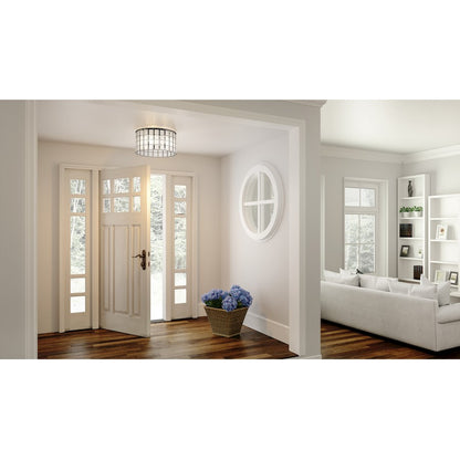 Quoizel Seigler 3 Light Semi-Flush Mount, Matte Black