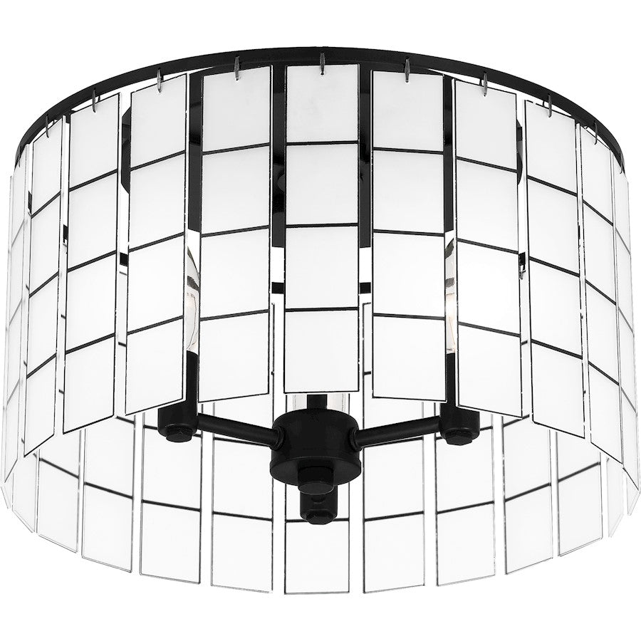 Quoizel Seigler 3 Light Semi-Flush Mount, Matte Black