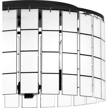 Quoizel Seigler 3 Light Semi-Flush Mount, Matte Black