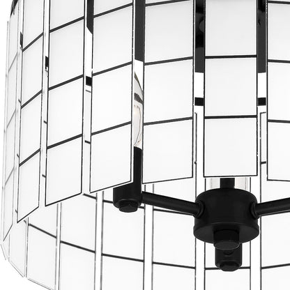 Quoizel Seigler 3 Light Semi-Flush Mount, Matte Black