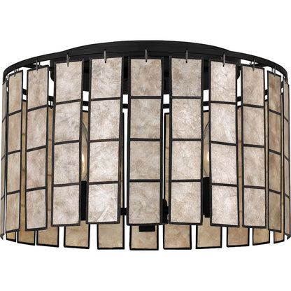 Quoizel Seigler 3 Light Semi-Flush Mount, Matte Black
