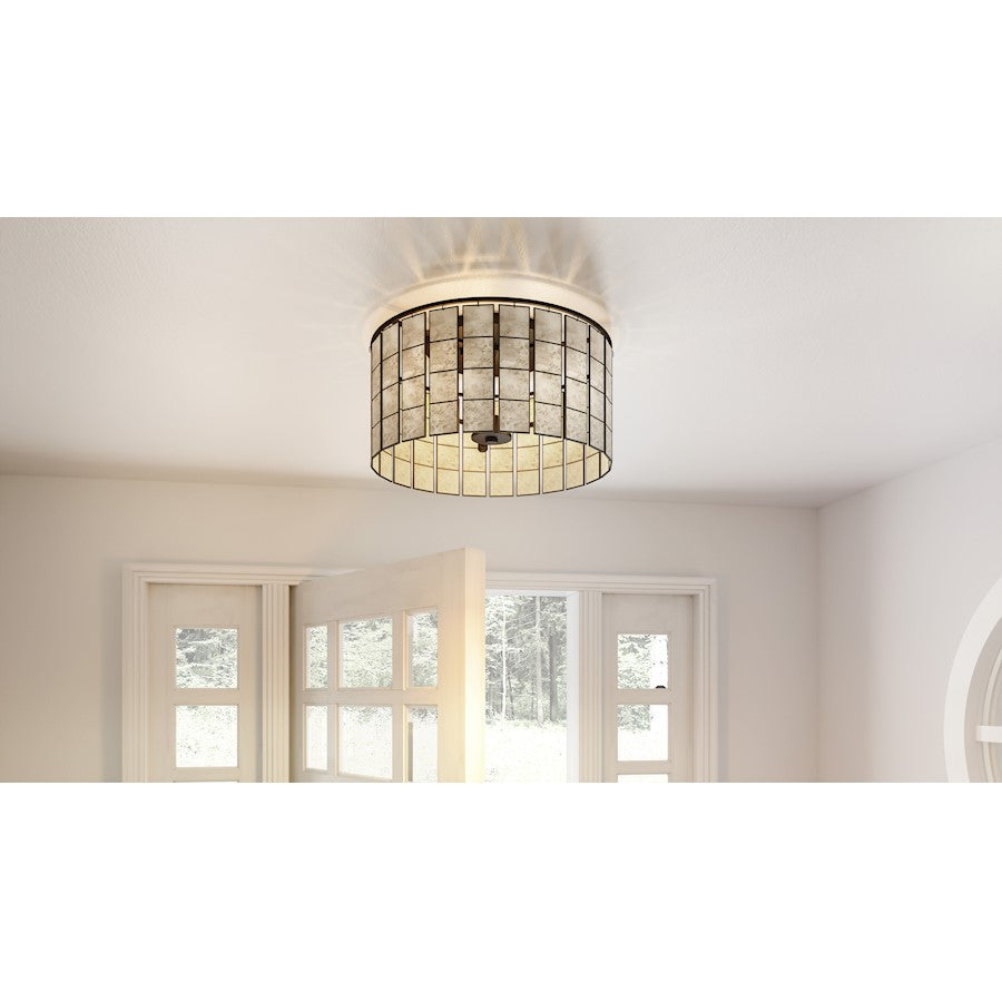 Quoizel Seigler 3 Light Semi-Flush Mount, Matte Black