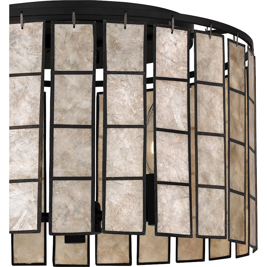 Quoizel Seigler 3 Light Semi-Flush Mount, Matte Black