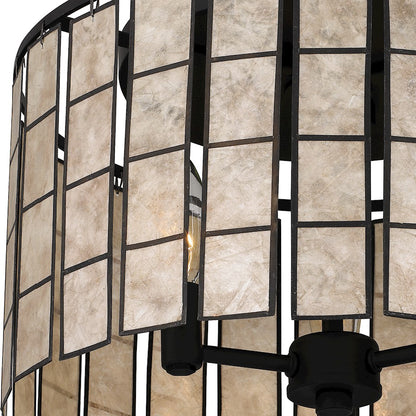Quoizel Seigler 3 Light Semi-Flush Mount, Matte Black