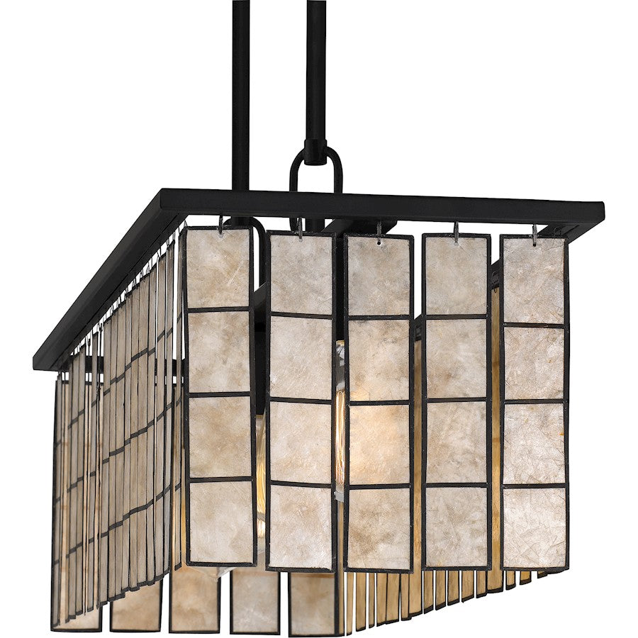 Quoizel Seigler 4 Light Island Light, Matte Black
