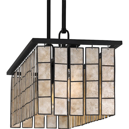 Quoizel Seigler 4 Light Island Light, Matte Black