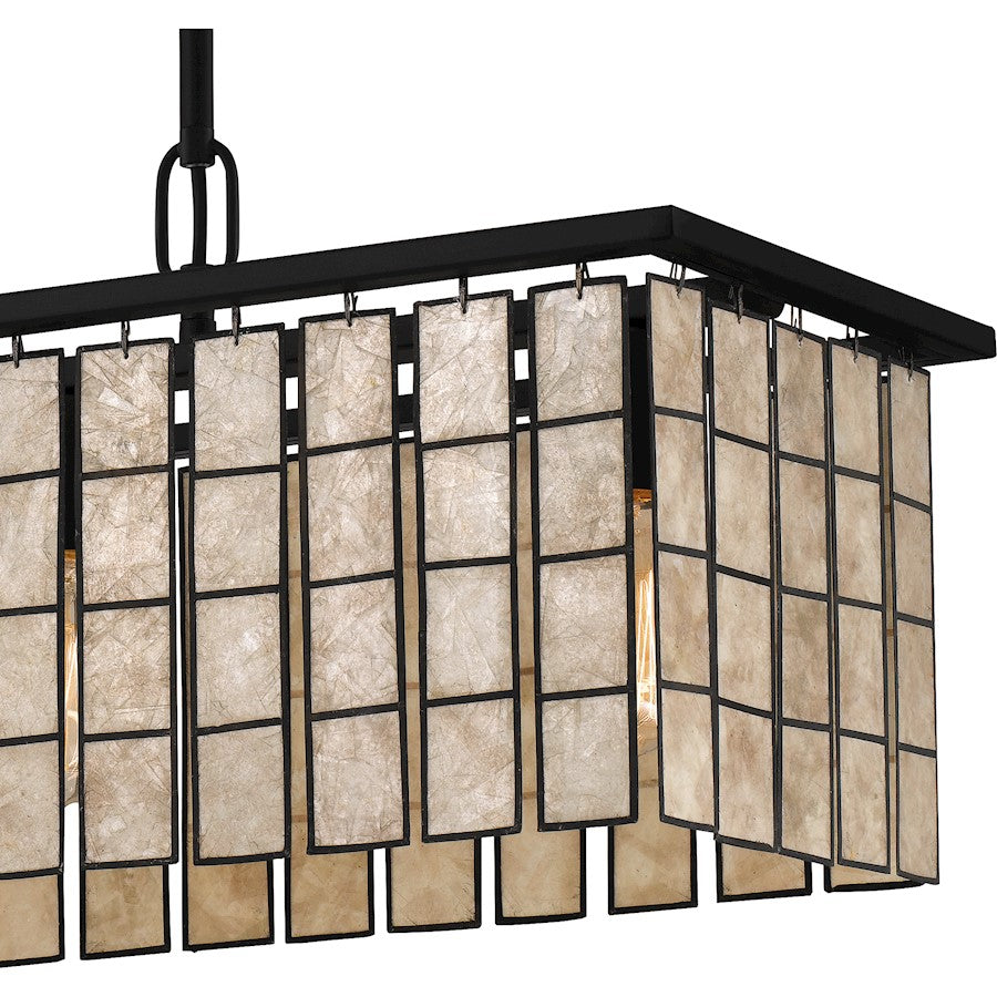Quoizel Seigler 4 Light Island Light, Matte Black