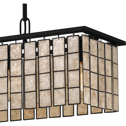 Quoizel Seigler 4 Light Island Light, Matte Black