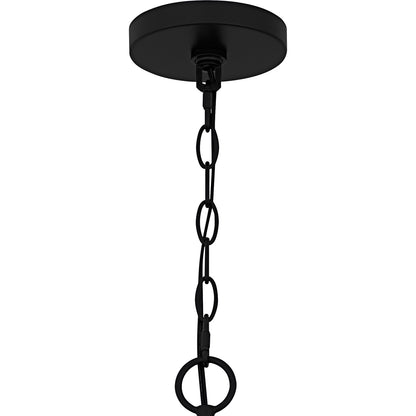 Quoizel Shea 31in 6-Light Chandelier | Traditional Matte Black and Clear Glass | Dining Room & Foyer | 31 x 31 x 30 in | Model SHA5032MBK