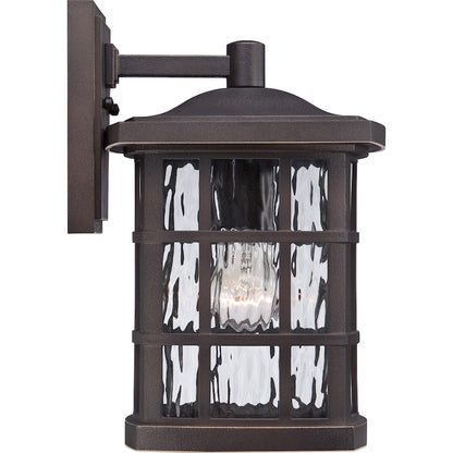 Quoizel Stonington 13in 1-Light Outdoor Wall Lantern | Traditional Palladian Bronze and Clear Water Glass | Porch & Patio | Model SNN8408PN