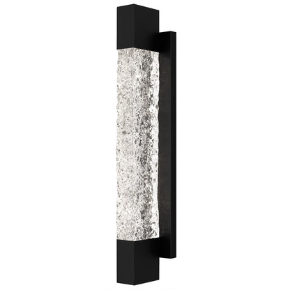 Quoizel Solace 24in LED Outdoor Wall Lantern | Coastal Matte Black Aluminum and Clear Textured Glass | Front Door & Porch | Model SOL8504MBK