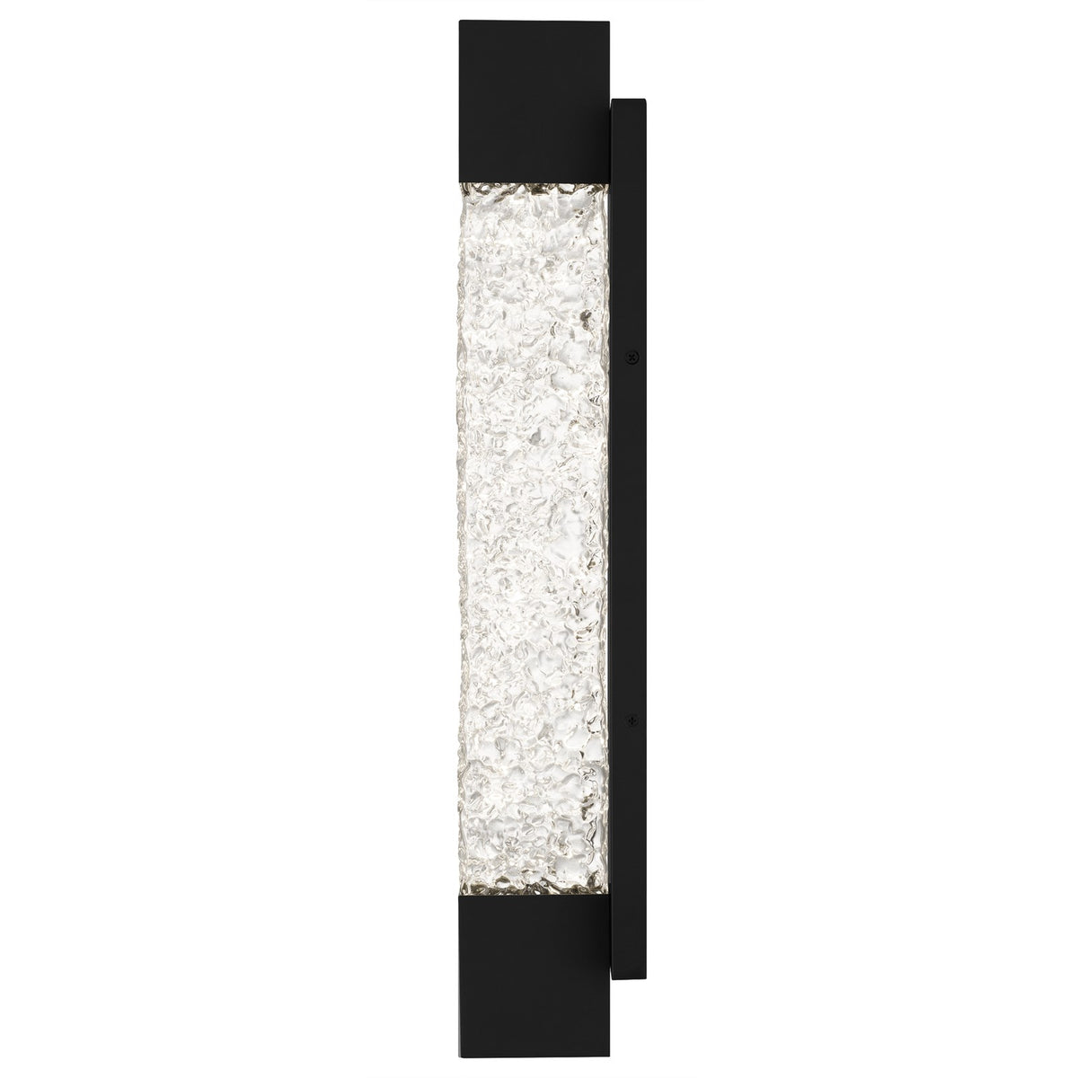 Quoizel Solace 24in LED Outdoor Wall Lantern | Coastal Matte Black Aluminum and Clear Textured Glass | Front Door & Porch | Model SOL8504MBK