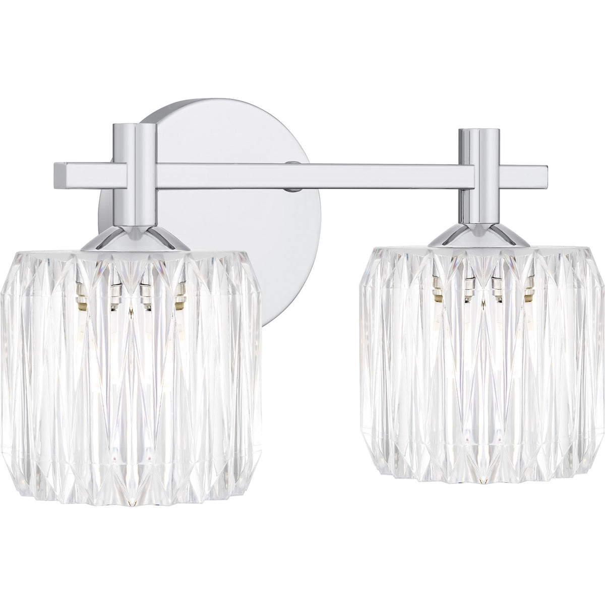 Quoizel Spade 14in 2-Light Vanity Light | Contemporary Polished Chrome and Clear Acrylic | Bathroom Vanity & Powder Room | Model SPD8614C