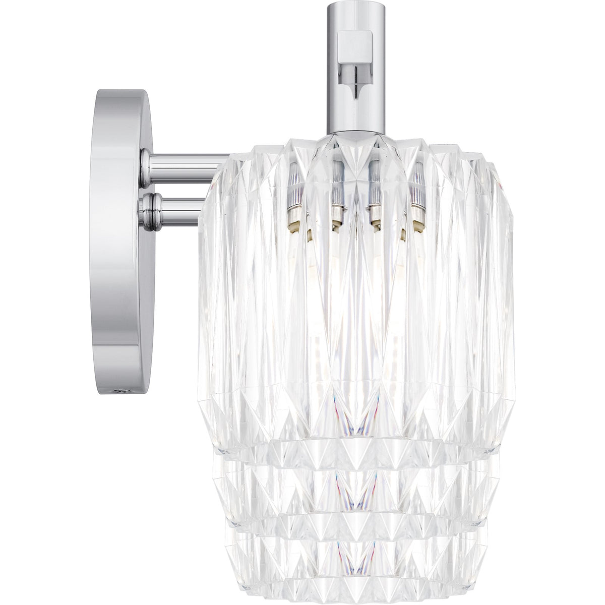 Quoizel Spade 22in 3-Light Vanity Light | Contemporary Polished Chrome and Clear Acrylic | Bathroom Vanity & Powder Room | Model SPD8622C