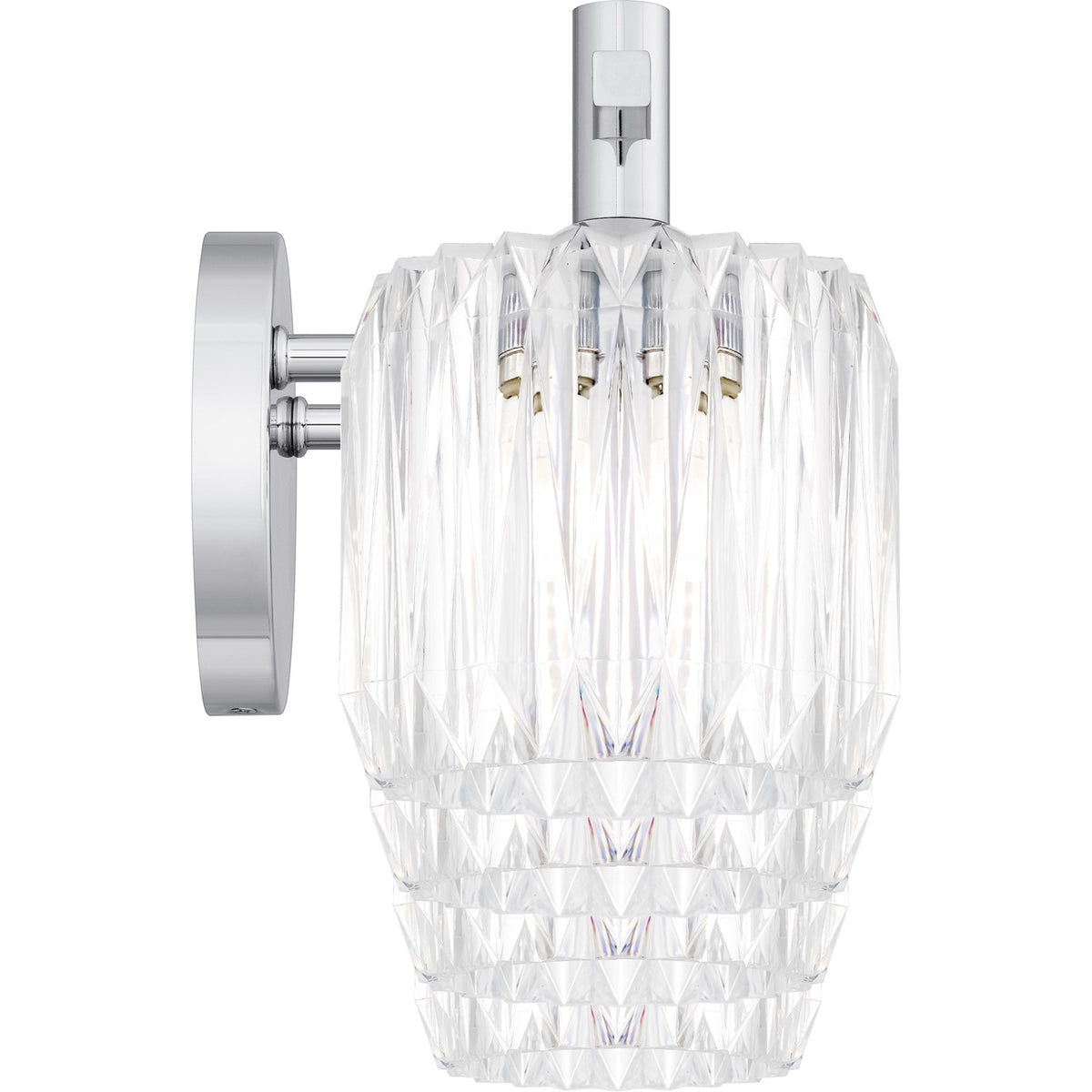 Quoizel Spade 30in 4-Light Vanity Light | Modern Polished Chrome and Clear Acrylic | Bathroom Vanity & Powder Room | Model SPD8630C