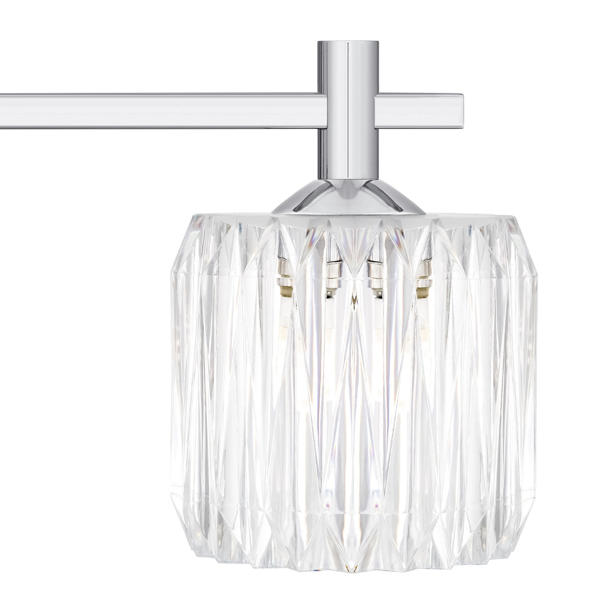 Quoizel Spade 30in 4-Light Vanity Light | Modern Polished Chrome and Clear Acrylic | Bathroom Vanity & Powder Room | Model SPD8630C