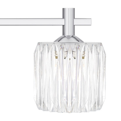 Quoizel Spade 30in 4-Light Vanity Light | Modern Polished Chrome and Clear Acrylic | Bathroom Vanity & Powder Room | Model SPD8630C
